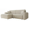 ECKSOFA Floryn L Cord - Schwarz/Naturfarben, Holz/Kunststoff (245/145cm) - MIRJAN24