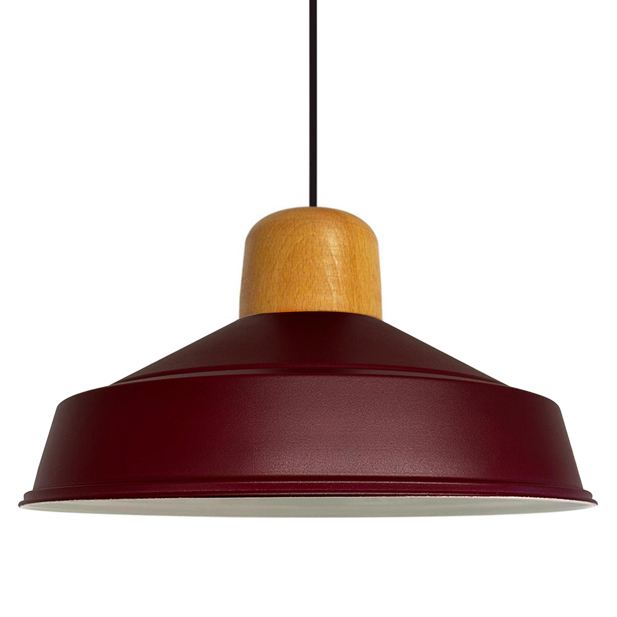 PENDELLEUCHTE Asletl 40/30 cm - Dunkelrot, Metall (40/30cm) - Bamyum