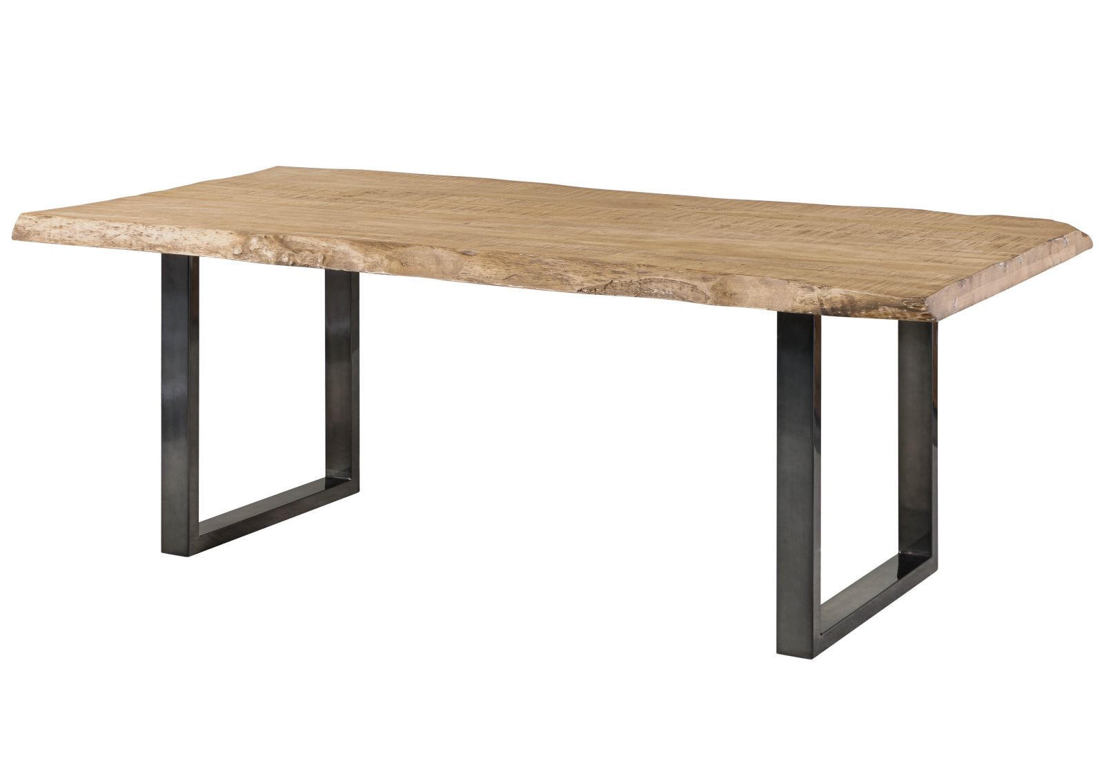 BAUMTISCH Mango 200x100x77 beige lackiert / U-Beine anthrazit glänzend FREEFORM 5 - Beige/Anthrazit, Holz (200/100/77cm) - Massivmoebel24