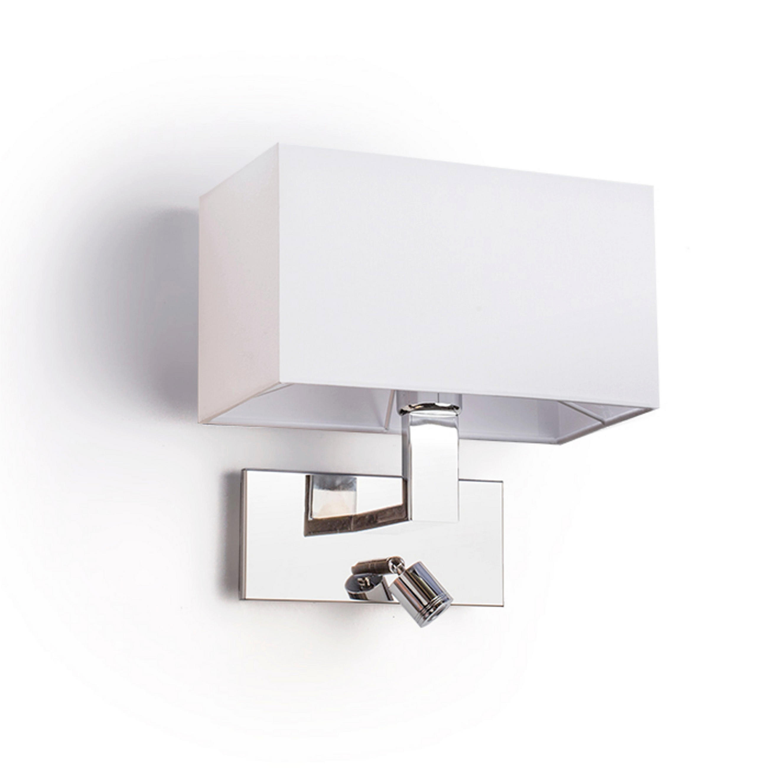 WANDLEUCHTE PLAZA Weiß Chrom 3 W - Weiß, Metall (28/28/18cm) - Rendl