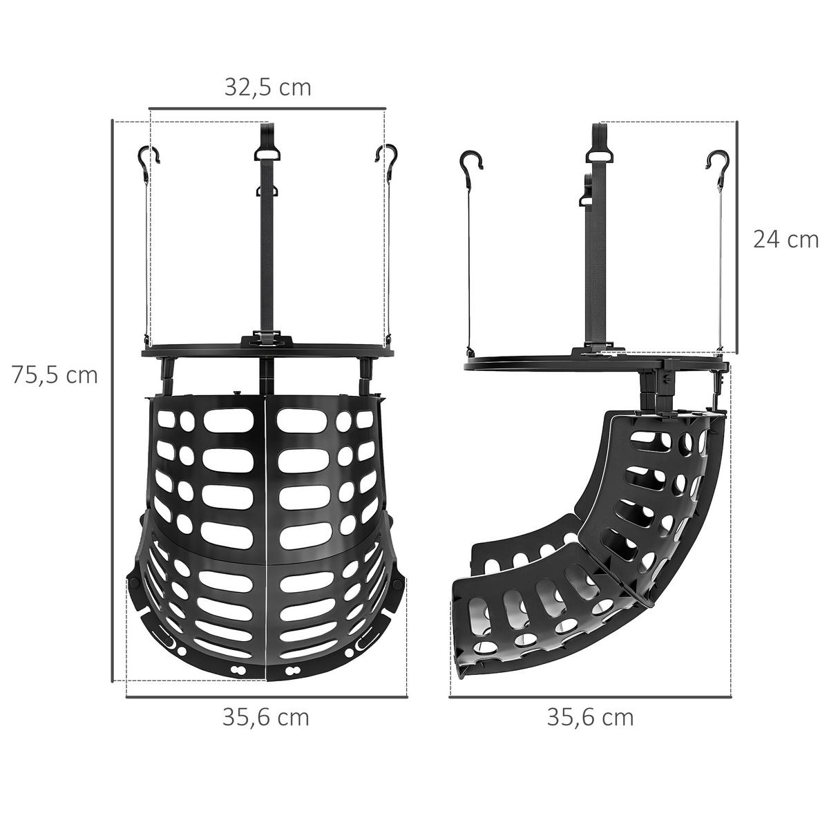 BASKETBALL-REBOUNDER DE-10355 Schwarz - Schwarz, Kunststoff (35.6/35.6cm) - ComfortXL