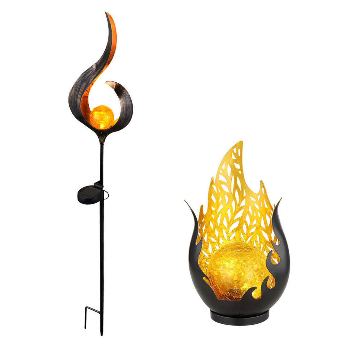 LED AUSSENLEUCHTE Metall Bronze - Bronzefarben, Glas (16.7/6/90cm) - Globo Lighting