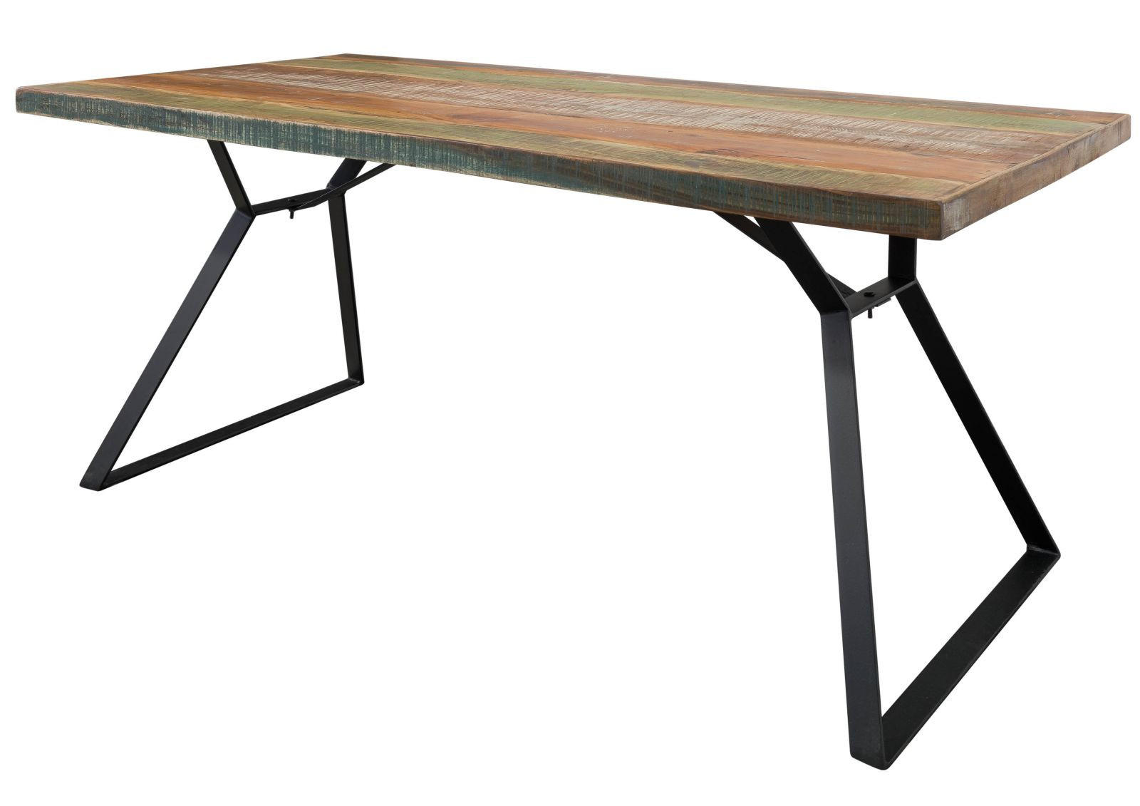 TISCH Altholz 180x90x76 mehrfarbig lackiert INDUSTRIAL #13 - Multicolor, Holz (180/90/76cm) - Massivmoebel24