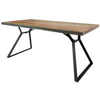 TISCH Altholz 180x90x76 mehrfarbig lackiert INDUSTRIAL #13 - Multicolor, Holz (180/90/76cm) - Massivmoebel24