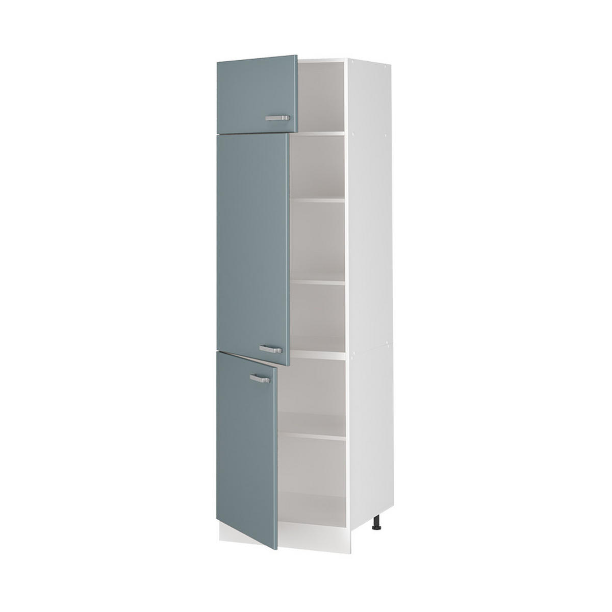 DULAP ÎNALT R-Line, Albastru-gri/Alb, 60 cm - alb/gri albastru, compozit lemnos (60/206.8/57.2cm) - Vicco
