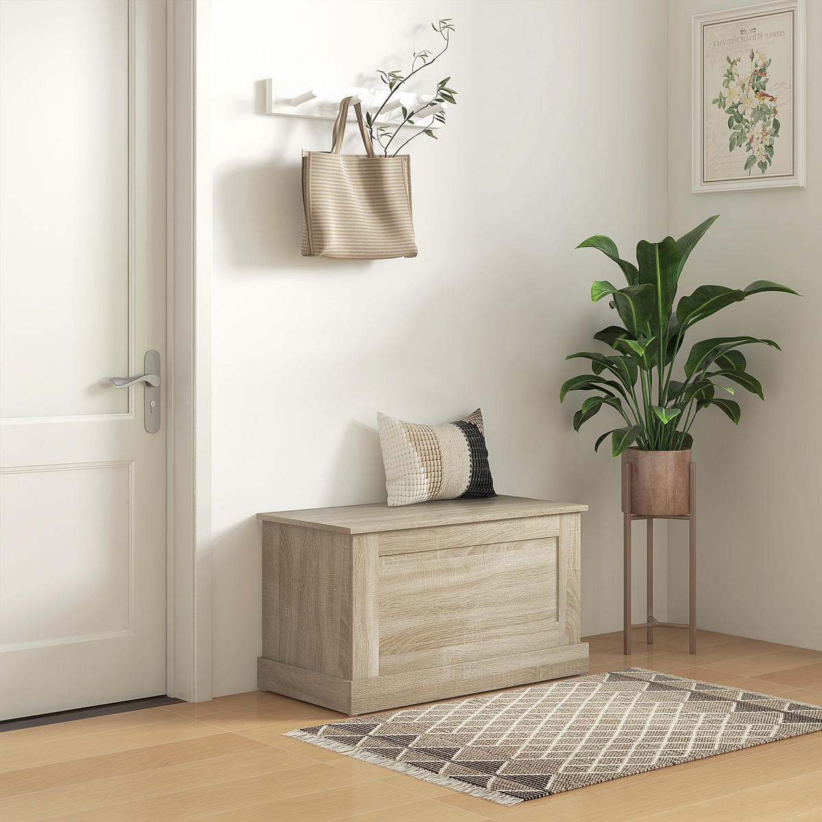 KISSENBOX DE-12428 80/40/45 cm Naturholz - Naturfarben, Holzwerkstoff (40/45/80cm) - ComfortXL