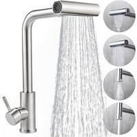 WASCHTISCHARMATUR , Küchenarmatur mit ausziehbarer Brause - Grau, Metall (13/3.1/36cm) - BELZ