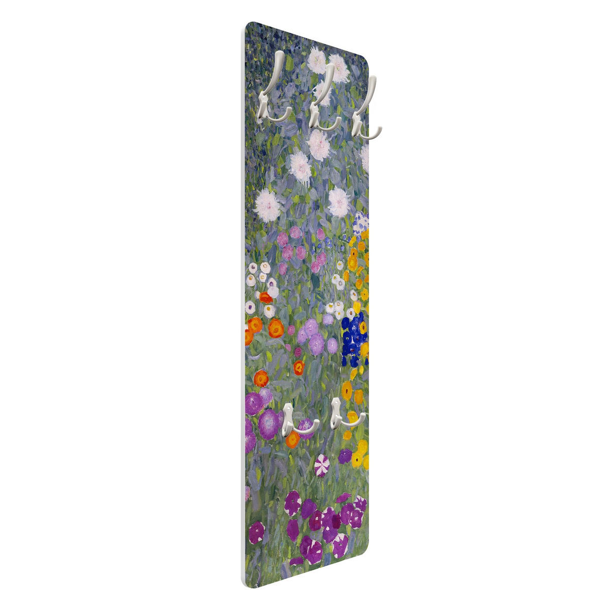 WANDGARDEROBE - Gustav Klimt - Bauerngarten 34/105 cm - Violett, Holzwerkstoff (34/105/1.6cm) - Bilderwelten