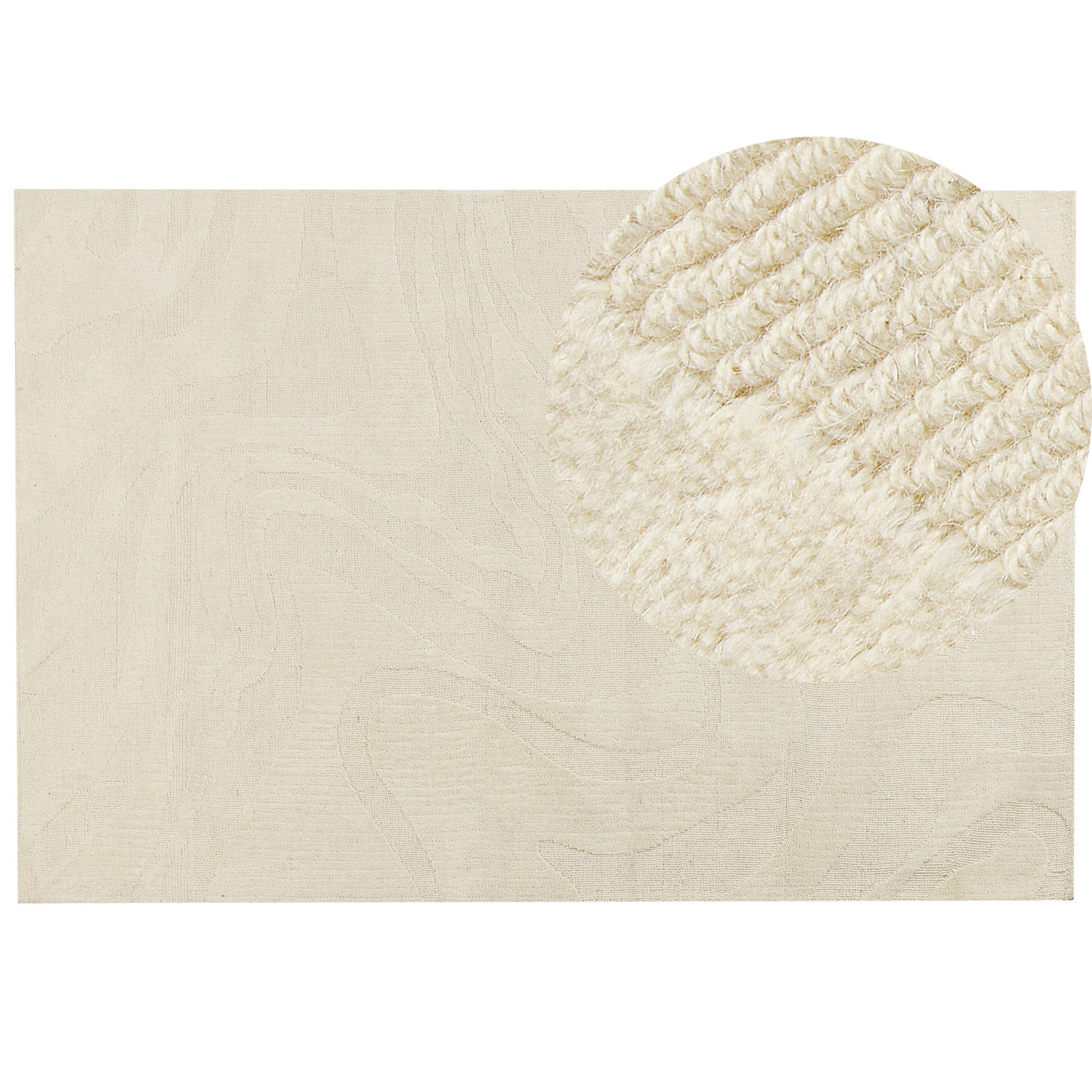 TEPPICH Beige 200/300 cm Wolle Sasnak - Beige, Textil (200/300cm) - Beliani