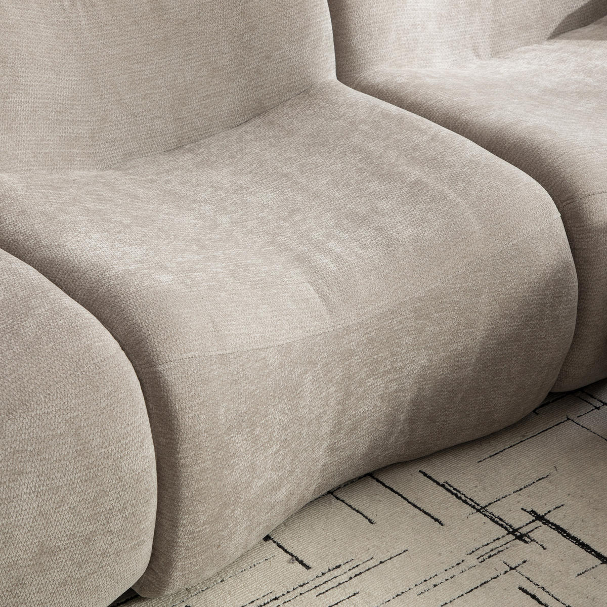 SOFA Chenille Grau - Grau, Textil (83/72.5/181cm) - WISHDOR