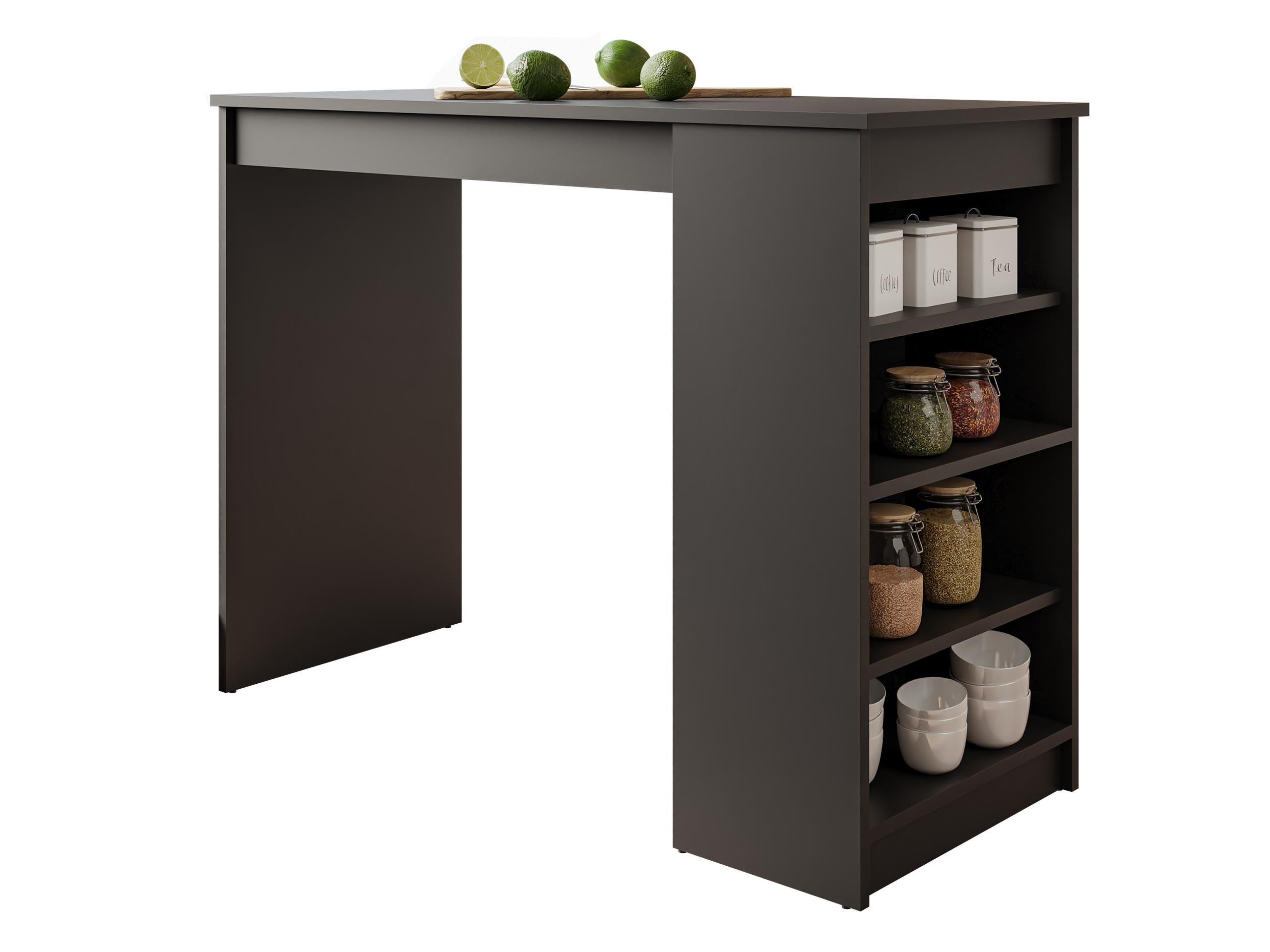 BARTISCH Zotino - Schwarz, Holzwerkstoff (115/102/50cm) - MIRJAN24