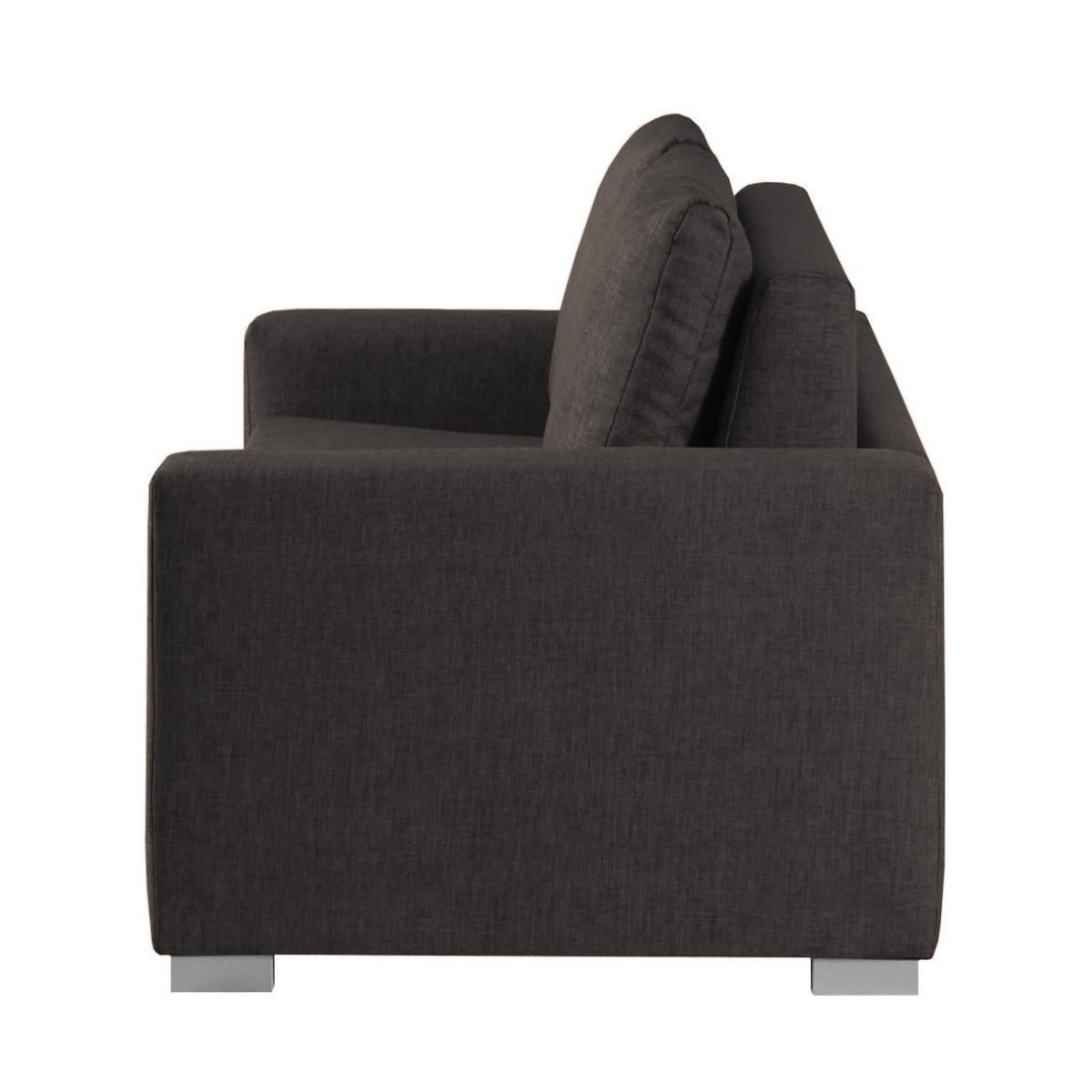 SCHLAFSOFA - Taupe/Silberfarben, Textil (173/90/90cm) - home24