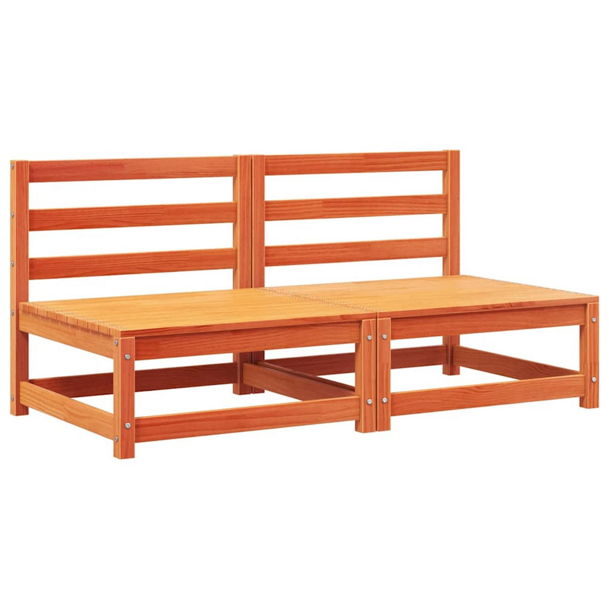 GARTENSOFA CYVAD 70/67/70 cm （2-SITZER） - Braun, Holz (70/67/70cm) - ZMH