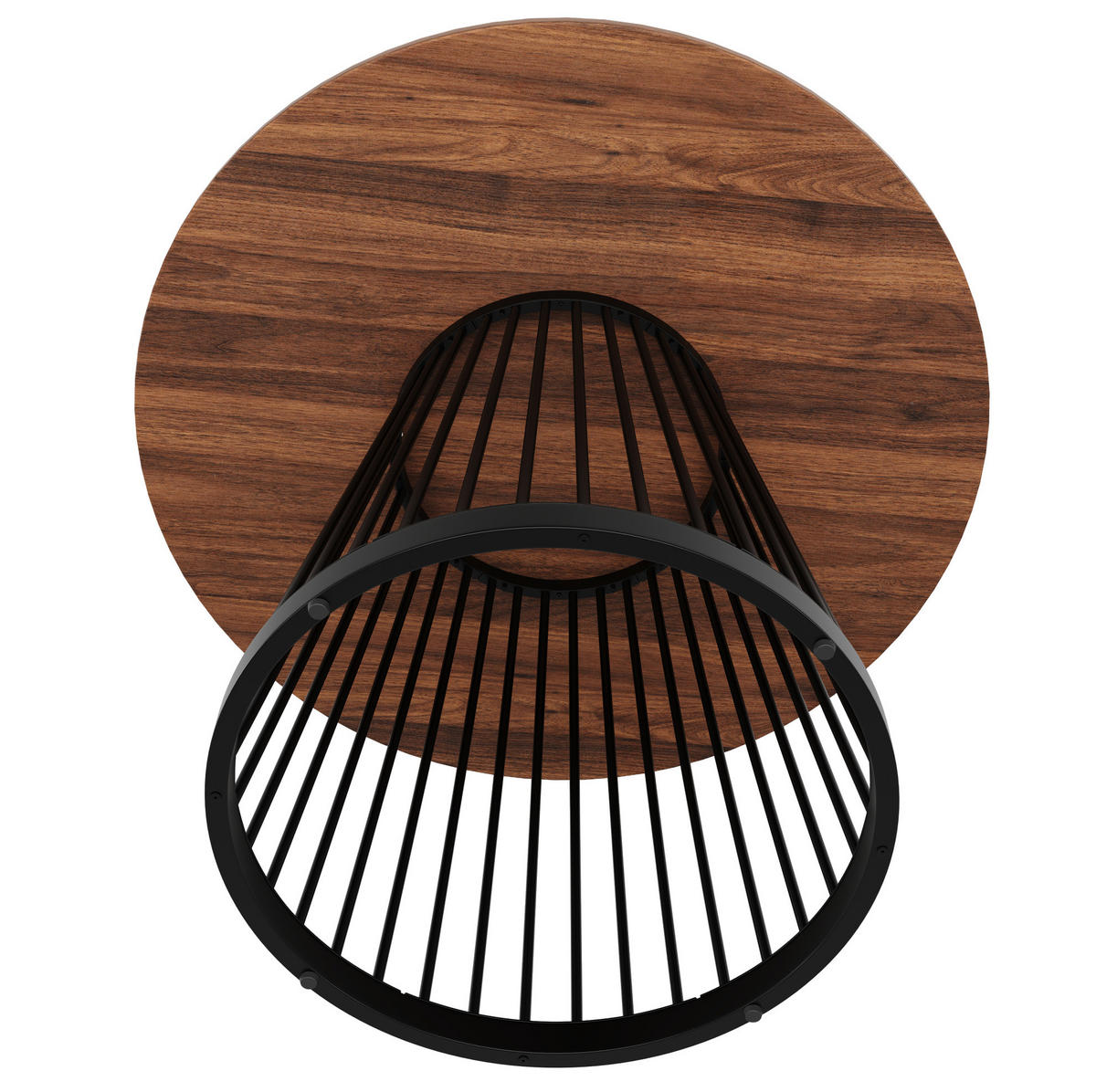 ESSTISCH 80/80/76 cm schwarz walnussfarben mit verstellbaren Füßen aus MDF Metall - Braun, Holzwerkstoff (80/80/76cm) - OKWISH