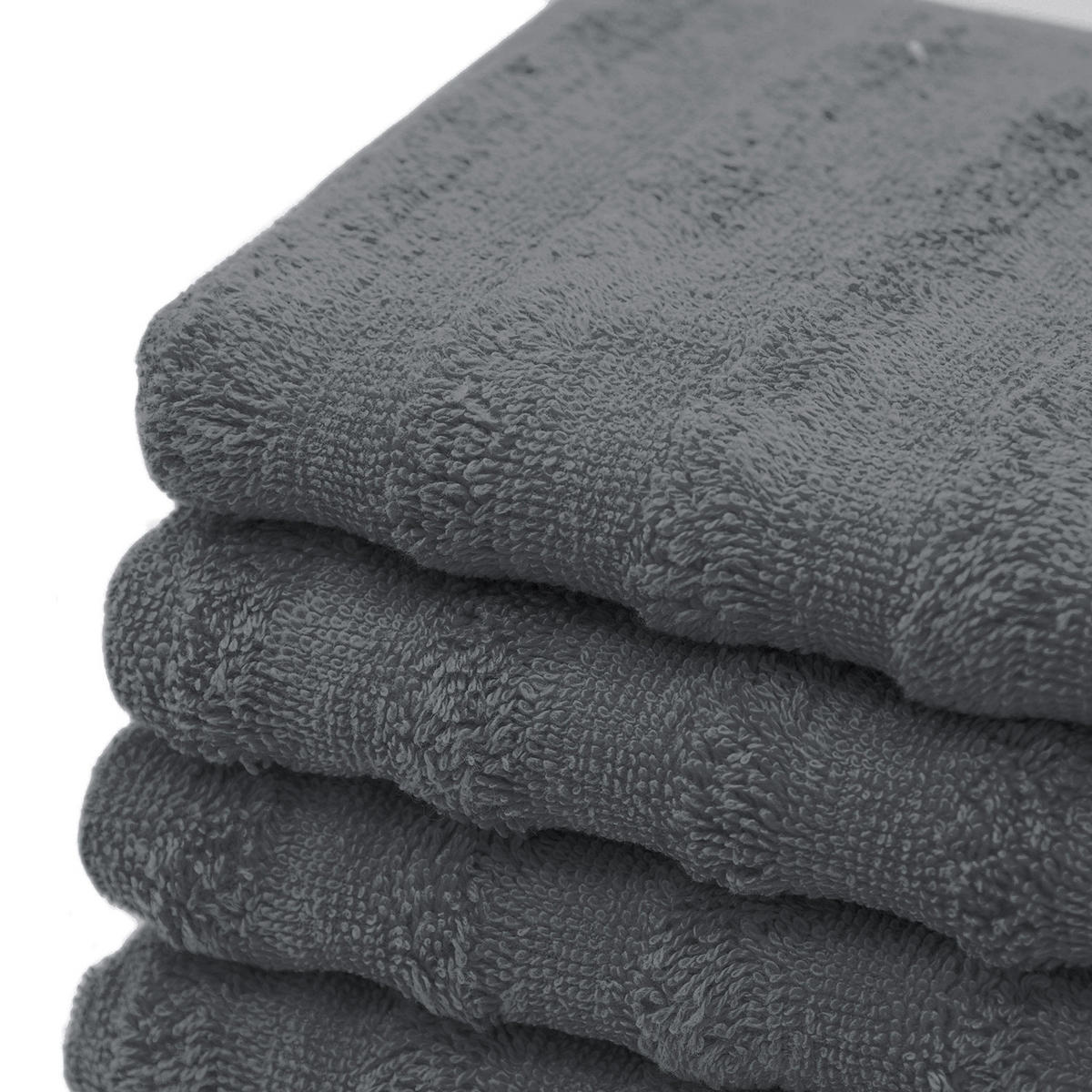 HANDTÜCHER, 4er-Set, 50x100 cm, 100% Baumwolle, Grau - Graphitfarben, Textil (50/100cm) - Zollner