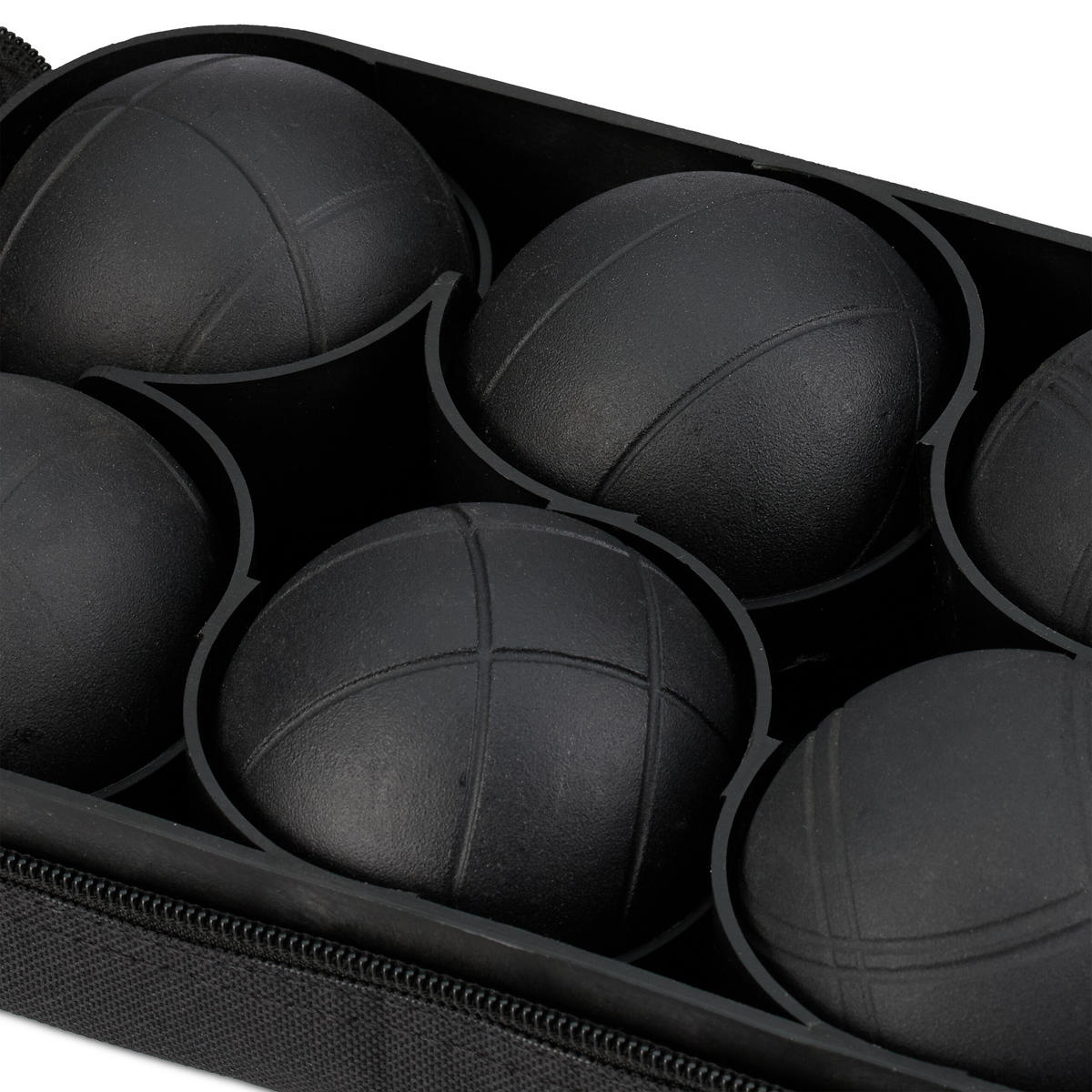BOULE Kugeln - Schwarz, Textil/Metall (16/7cm) - Relaxdays