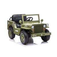 KINDER ELEKTROAUTO Offroad Militär grün Allradantrieb, EVA-Reifen, Kunstledersitz, 12V 7Ah Akku, Fernbedienung - Grün, Kunststoff (110/59/60cm) - Es-Toys