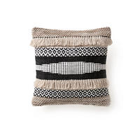 KISSENBEZUG Deja Schwarz/Weiß 45x45 cm - Schwarz, Textil (45/45cm) - benuta Pop