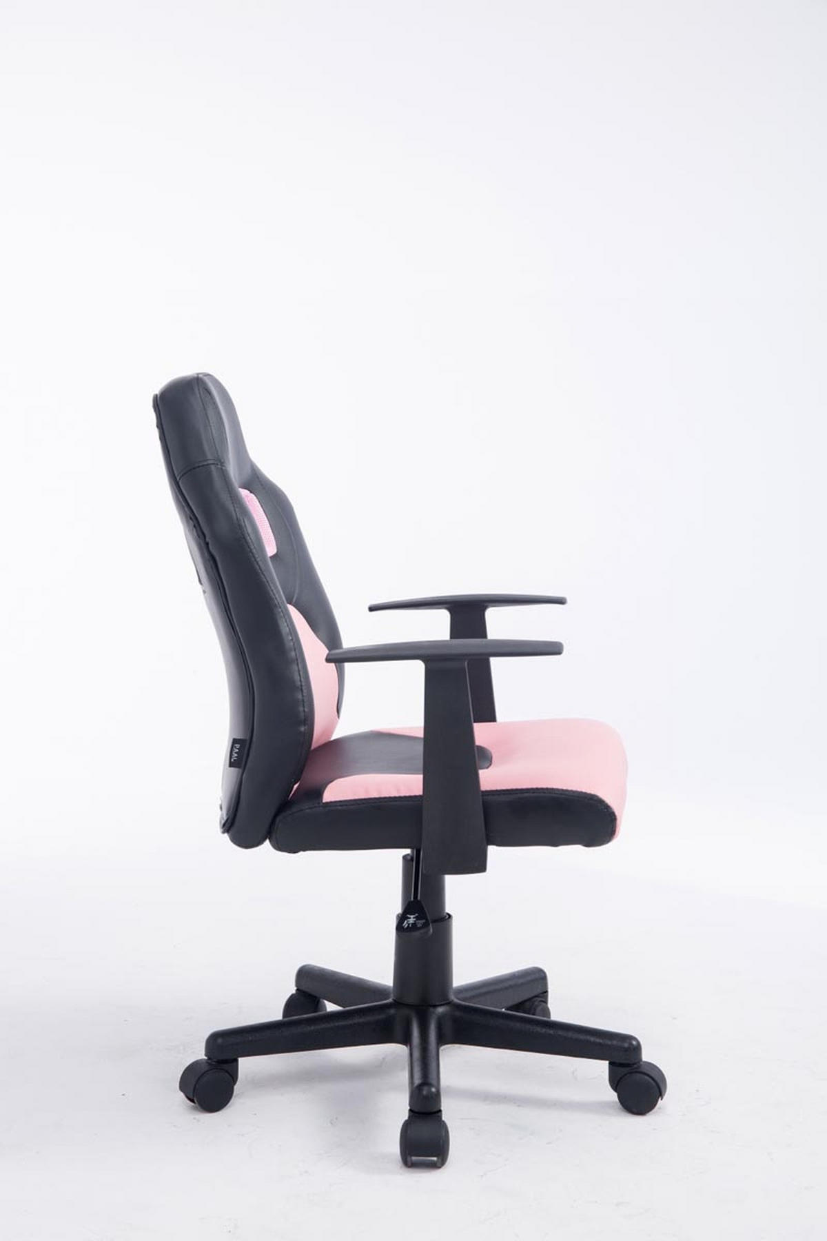 BÜROSTUHL Funny, Kunstleder Schwarz/Pink - Rosa, Kunststoff/Textil (56/93/59cm) - TPFLiving