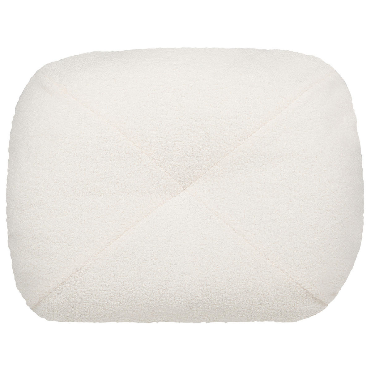 1-SITZER BODENSOFA Bouclé weiß mit Schlaffunktion Olden - Weiß, Textil (81/54/91cm) - Beliani