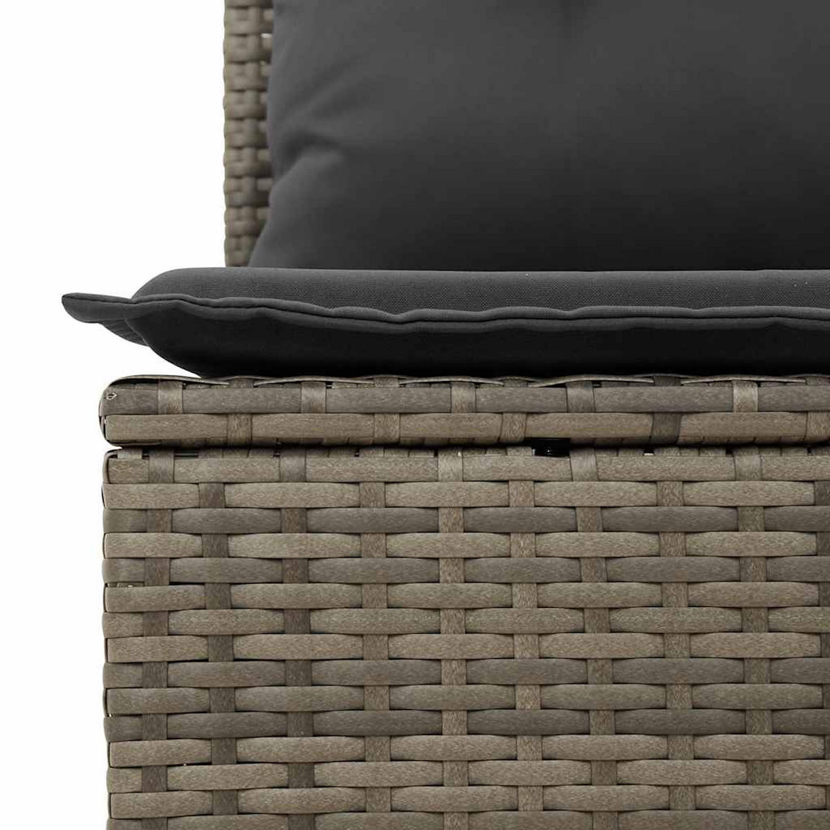 GARTEN-SOFAGARNITUR 4-TLG. Mit Kissen Grau Poly Rattan - Grau, Kunststoff - vidaXL