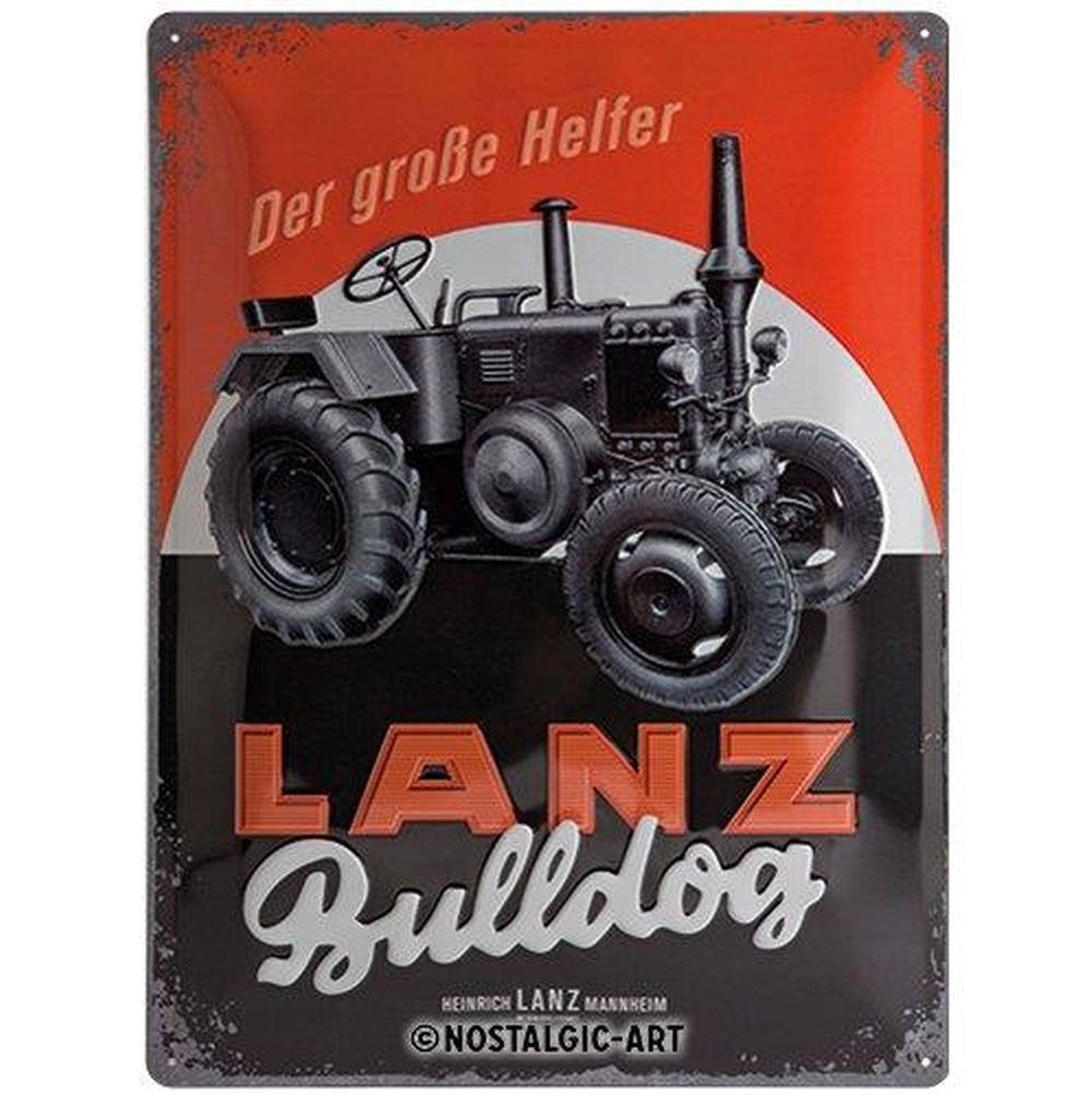 BLECHSCHILD 30/40 cm Lanz Bulldog - Multicolor, Metall (30/40/0.2cm) - Nostalgic-Art