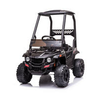 KINDERELEKTROFAHRZEUG Off Road schwarz Stoßdämpfer Radio Fernbedienung Gurt - Schwarz, Kunststoff (99/66/100cm) - Chipolino