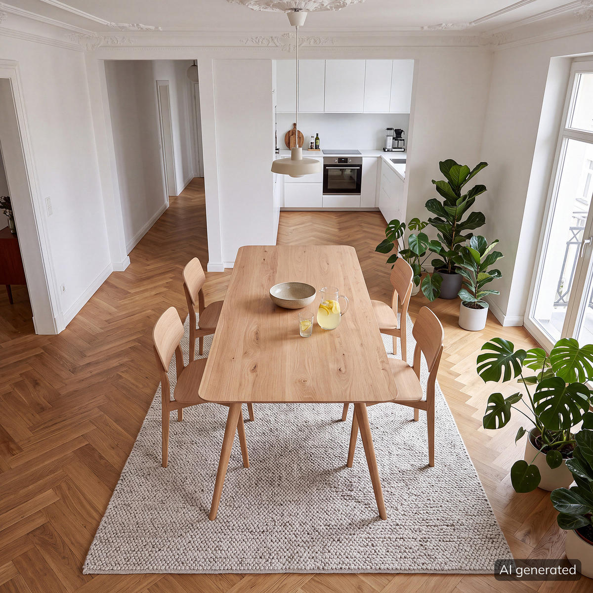 MASSIVER ESSTISCH - Massivholz - Eichefarben, Holz (90/180/75cm) - home24