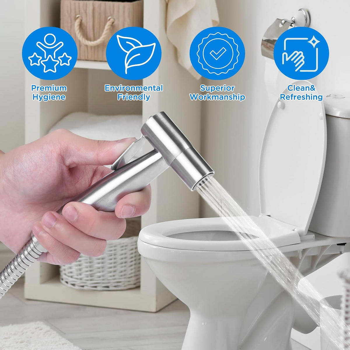 WC-BIDET-AUFSATZ, Silberfarben,22/14/4CM - Silberfarben, Metall (14/4/22cm)