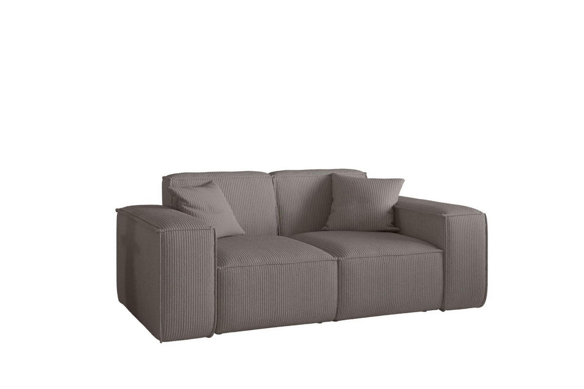 SOFA Celes Premium 2-sitzer Stoff Scala - Taupe, Holzwerkstoff/Textil (186/73/88cm) - Fun Möbel