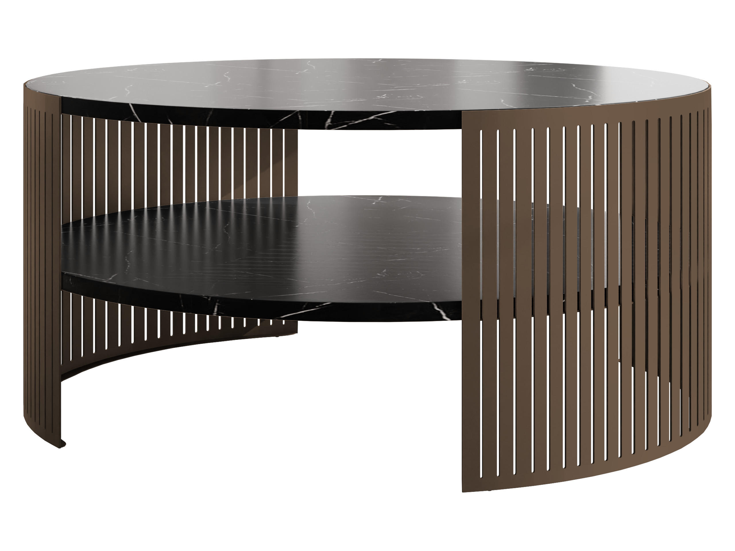 COUCHTISCH Fikoli Braun - Schwarz/Braun, Holzwerkstoff/Metall (75/75/40cm) - MIRJAN24