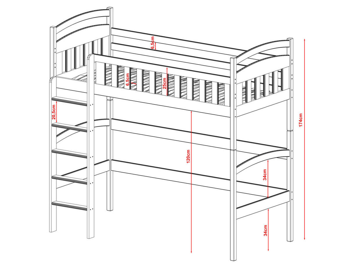 HOCHBETT WEIß - Weiß, Holz (90/200cm) - FURNLUX
