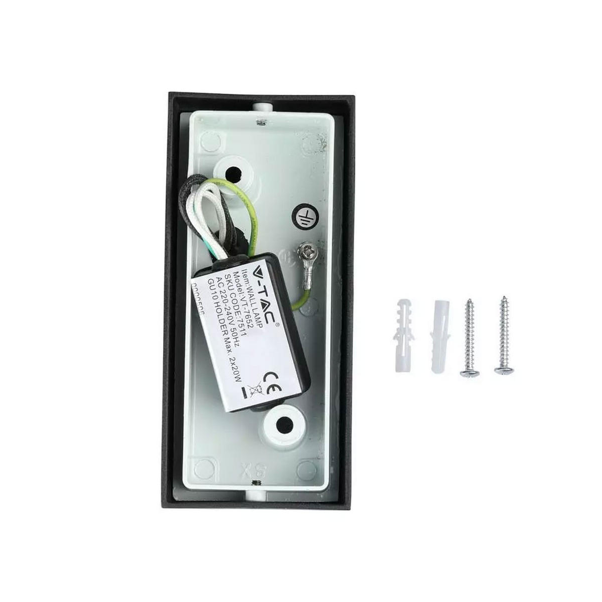 LED AUSSEN-WANDLEUCHTE Aluminium Schwarz - Schwarz, Metall (6.8/15/9.2cm)