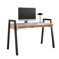 SCHREIBTISCH NOVO 120/68/82 cm, Schwarz / Wotan-Eiche - Eiche Wotan/Schwarz, Holzwerkstoff/Metall (68/120/82cm) - Idohome