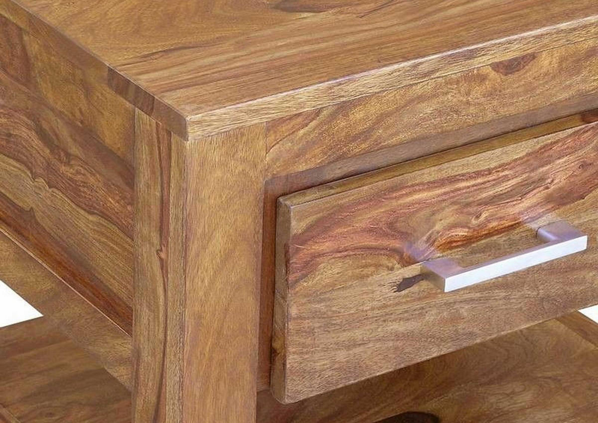 NACHTTISCH Sheesham 50x40x45 braun lackiert METRO LIFE #127 - Braun, Holz (50/45/40cm) - Massivmoebel24