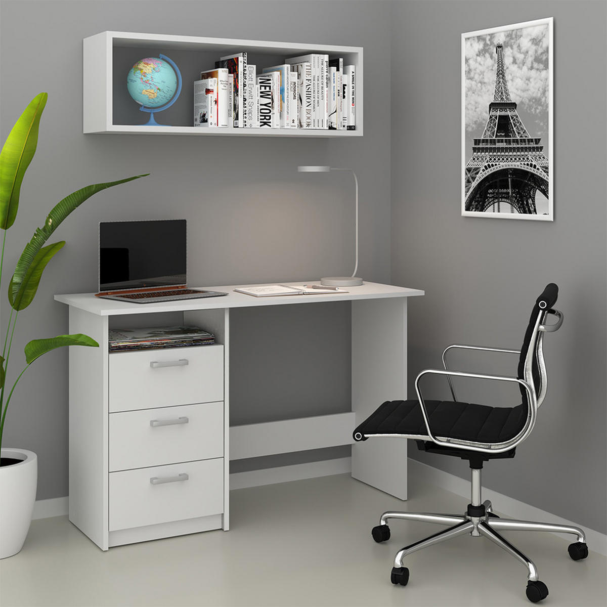 SCHREIBTISCH Meiko Weiß 120 x 50 cm - Weiß, Holzwerkstoff (50/120/76.6cm) - Vicco