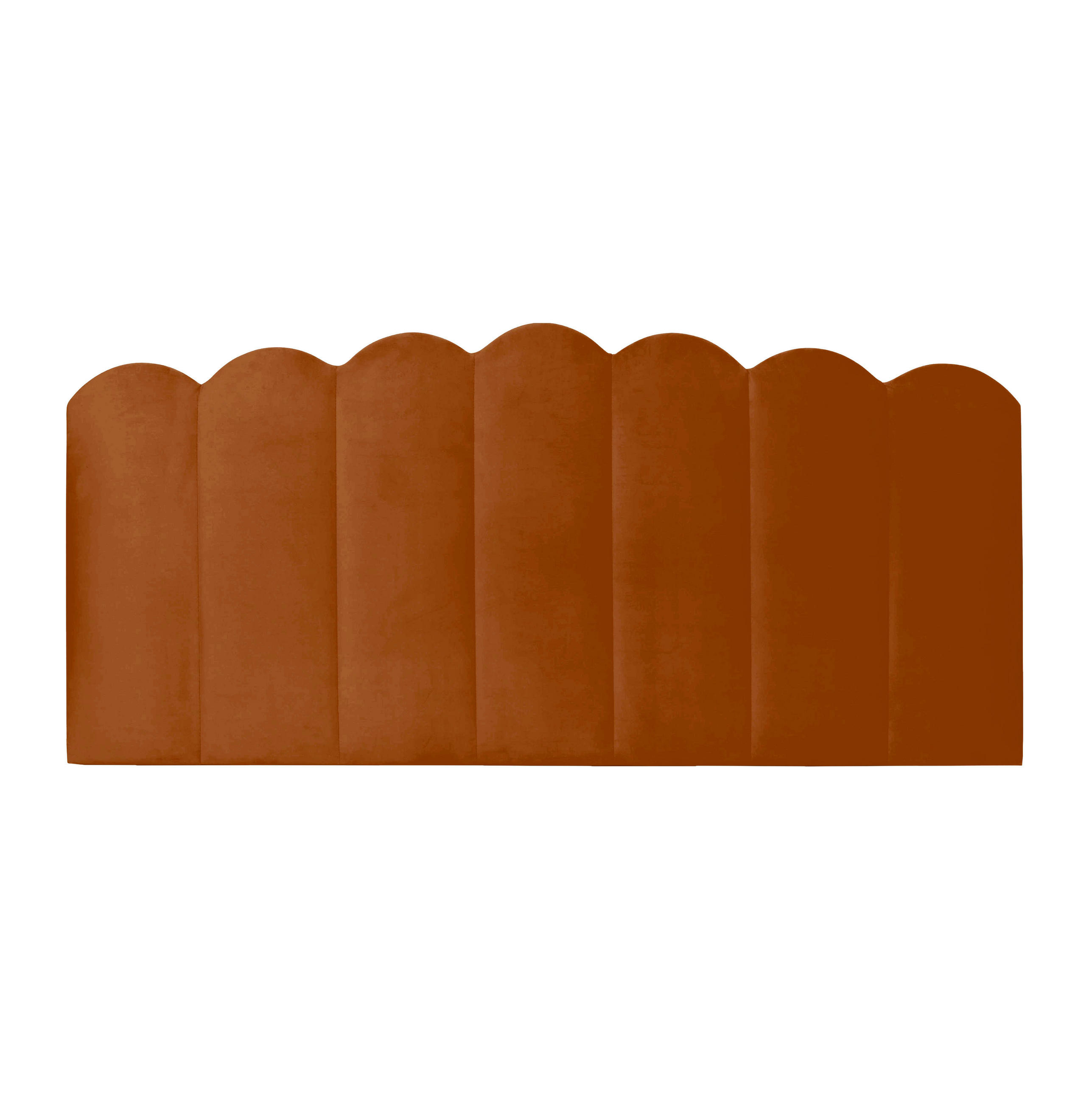 KOPFTEIL aus Terrakotta-Samt 160/74/3 cm SHELL - Braun, Textil (160/74/3cm) - RNT By Really Nice Things