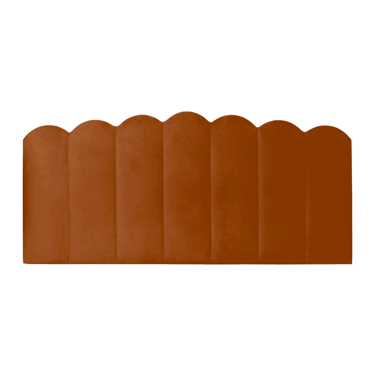 KOPFTEIL aus Terrakotta-Samt 160/74/3 cm SHELL - Braun, Textil (160/74/3cm) - RNT By Really Nice Things