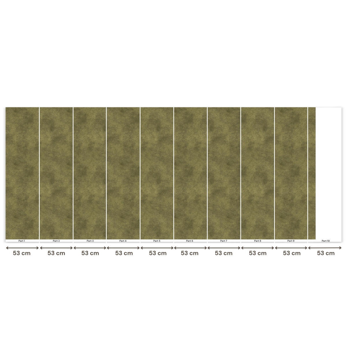 TAPETE - Textur - Abstrakt - Grün - 450x200 cm - Olivgrün, Papier (450/200cm) - OnlyWow