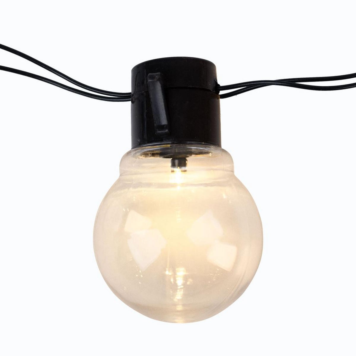 LED AUSSENLEUCHTE Solar Lichterkette Schwarz - Schwarz, Kunststoff (660/1/1cm)