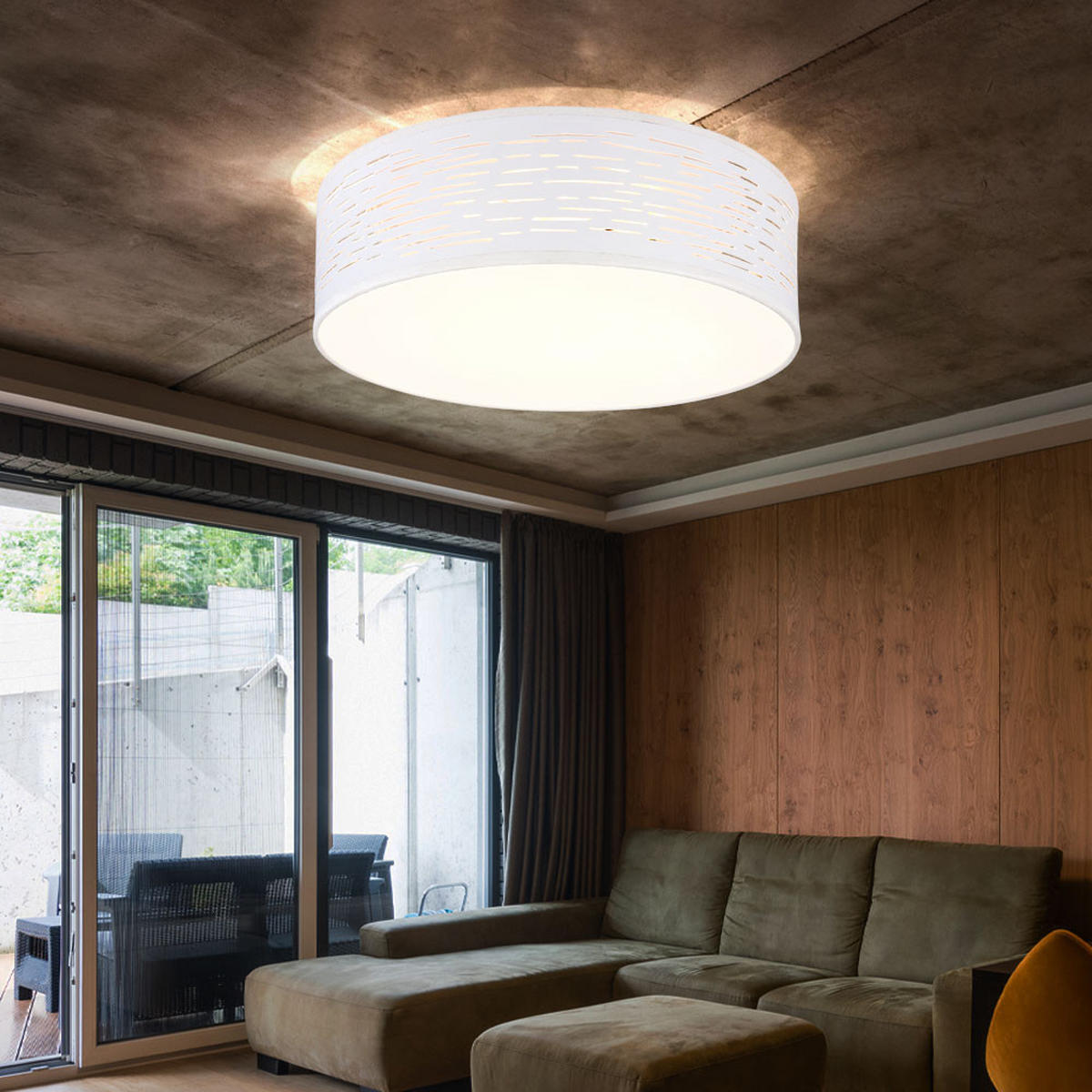 LED DECKENLEUCHTE BARCA Metall Weiß - Weiß, Metall (38/38/13cm) - Globo Lighting