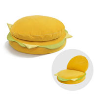 BODENSOFA Kissen in Hamburgerform - Gelb, Textil (90/90/21cm) - Vercart