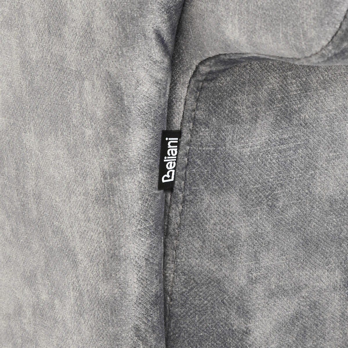 ČALOUNĚNÉ LEHÁTKO CHAISE LONGUE LEVOSTRANNÉ Sametová látka Šedé Lattes II - tmavě šedá/hnědá, textil (192/81/59cm) - Beliani