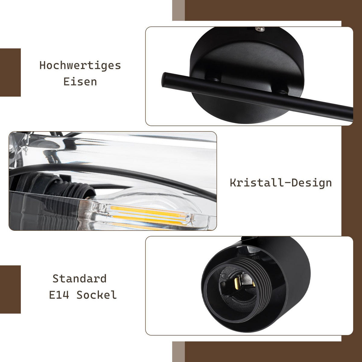 DECKENLEUCHTE Liberto 26/21/21cm - Schwarz, Metall (26/21/21cm) - Nettlife