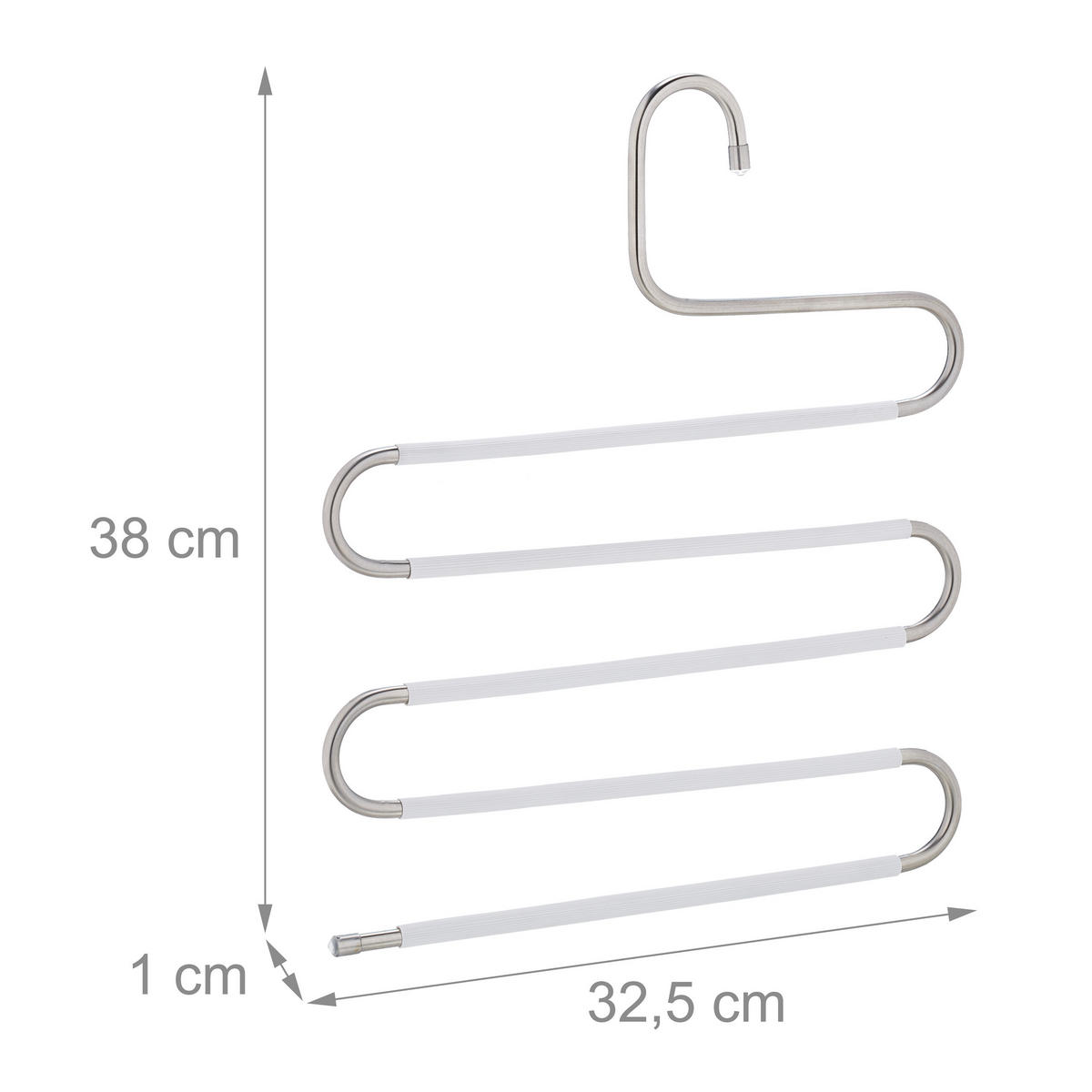 4XVEČNAMENSKI hlačnik - večbarvno, kovina/umetna masa (32.5/38/1cm) - Relaxdays