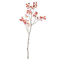 KUNSTZWEIG Berry Rot 48/26/80cm - Rot, Metall (26/80/48cm) - PTMD Collection