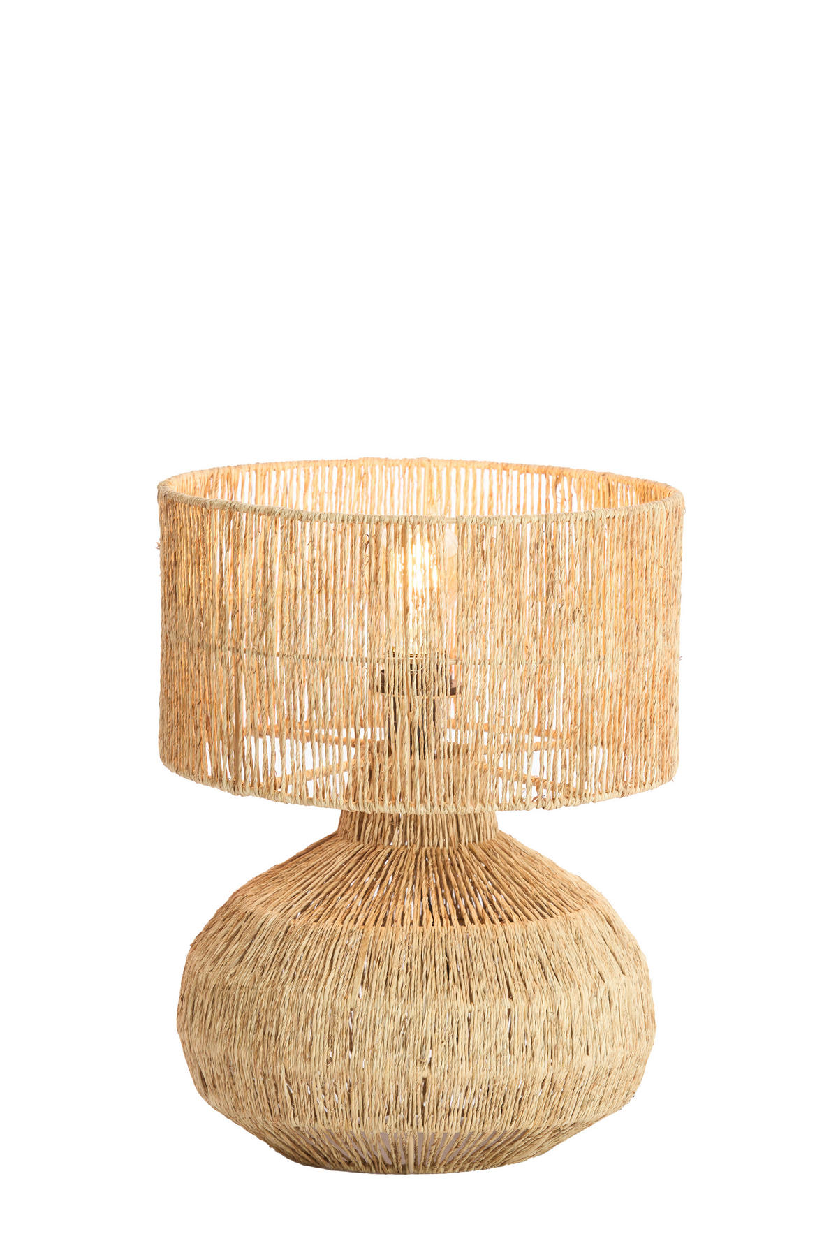 TISCHLAMPE Arova Braun 30/30/40 cm - Braun, Textil (30/30/40cm) - Light & Living