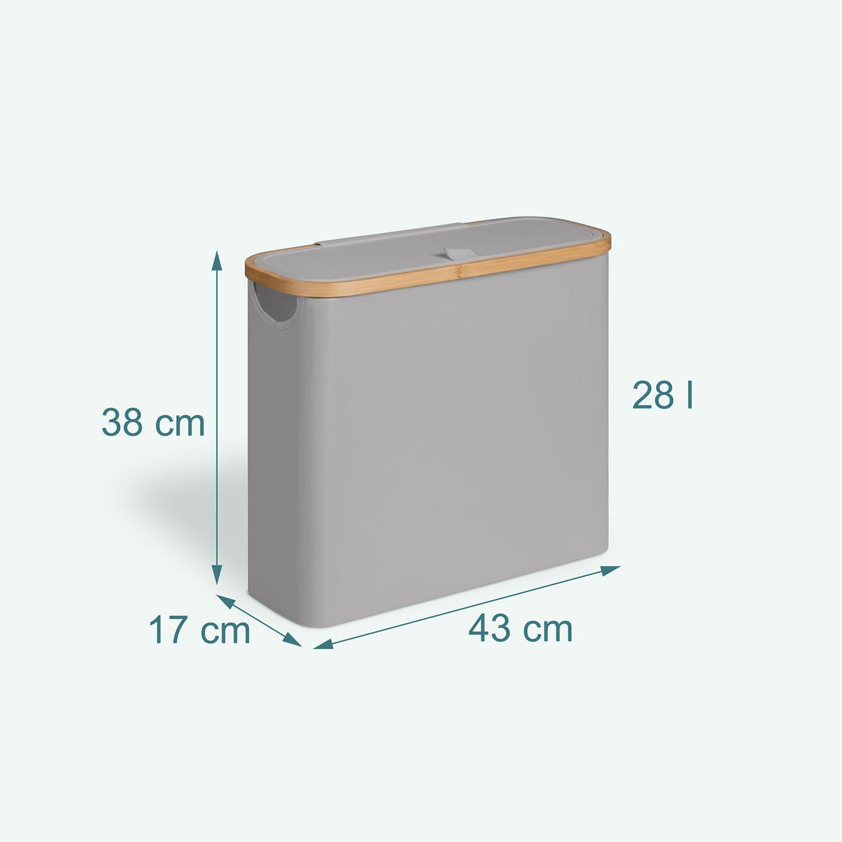 TOILETTENPAPIER-AUFBEWAHRUNG - Grau, Holz/Textil (43/38/17cm) - Relaxdays
