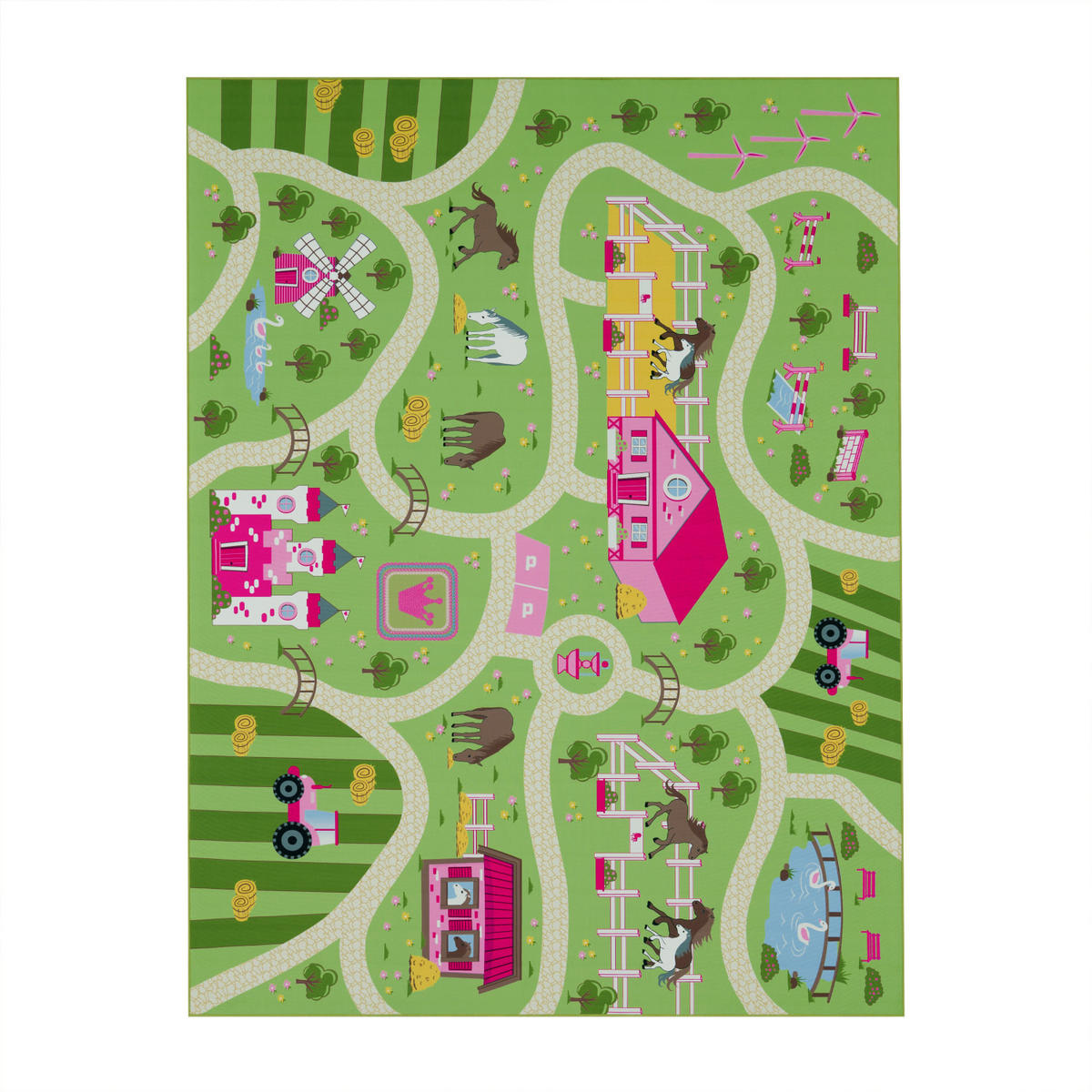 KINDERTEPPICH Grün 140 x 200 cm - Grün, Kunststoff (140/200cm) - TT Home