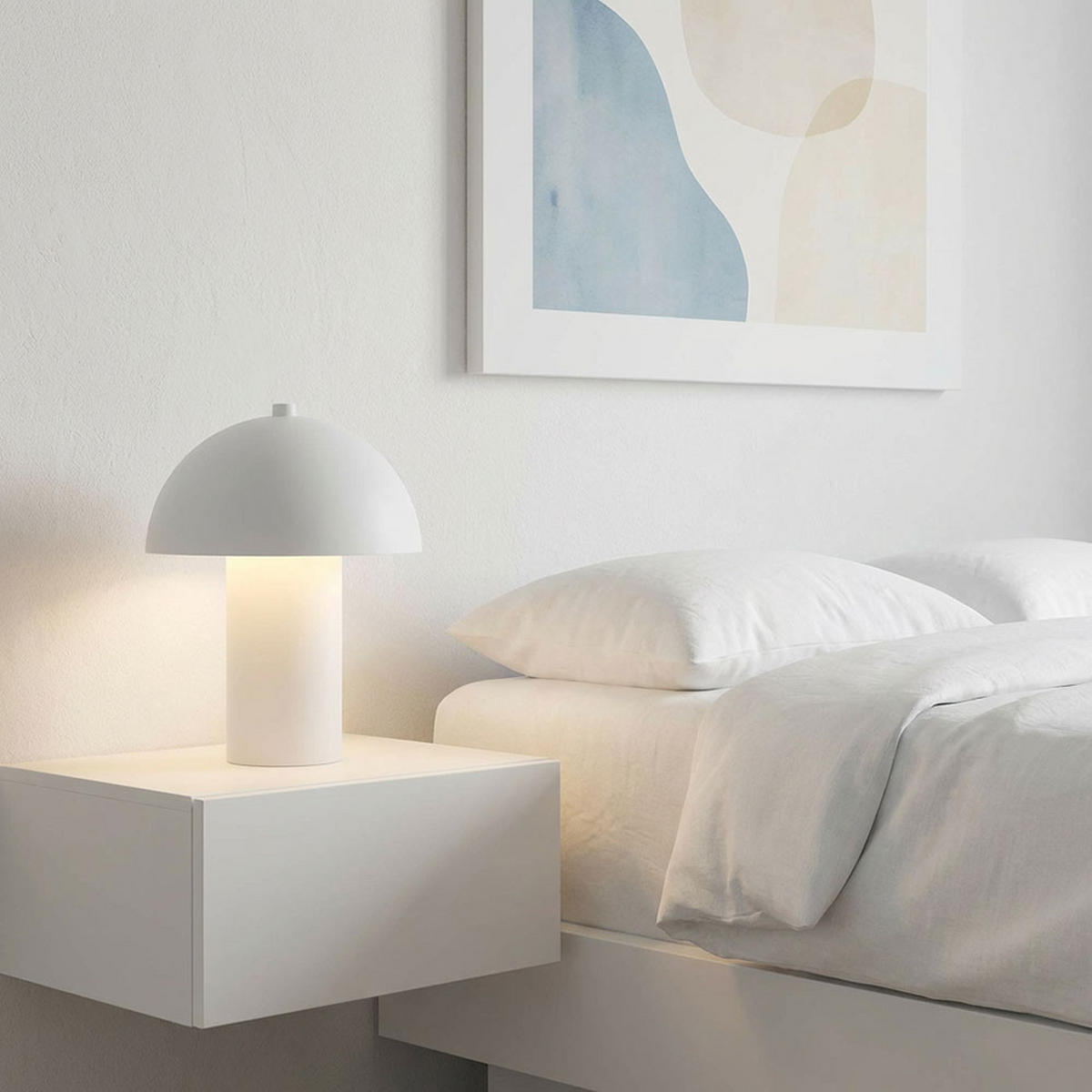 LED TISCHLEUCHTE Retro Weiß - Weiß, Metall (20/20/26cm) - Nowa